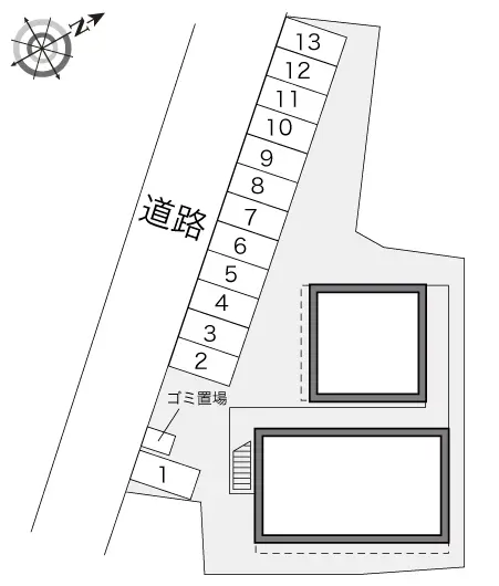 ★手数料０円★豊川市国府町　月極駐車場（LP）